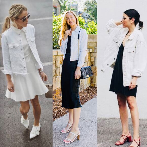 $298 KATE SPADE NWT Classic All White Denim Jean Jacket – Large - Picture 1 of 15